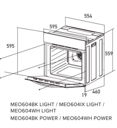 Электрический духовой шкаф Meferi (Мефери) MEO604WH POWER