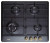 Газовая варочная панель Korting (Кёртинг) HG 655 CTGRN