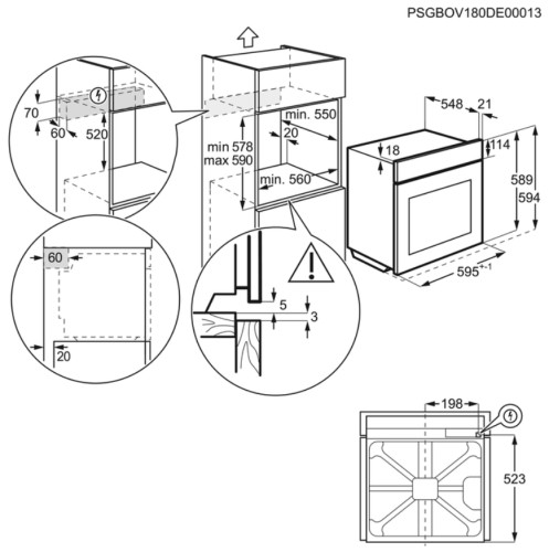 Электрический духовой шкаф Electrolux (Электролюкс) OPEB2520R