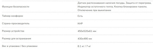 Индукционная варочная панель MILLEN (Миллен) MIH 452 BL