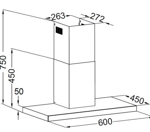 Вытяжка Meferi (Мефери) SLIMBOX60BK COMFORT