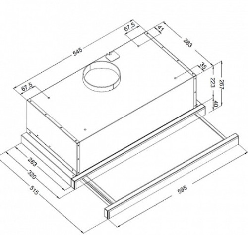 Встраиваемая вытяжка Korting (Кёртинг) KHP 6975 X