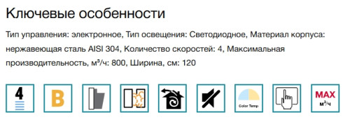 Вытяжка Falmec (Фалмек) Plane Black NRS 120 Plus
