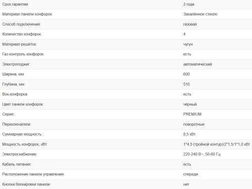 Газовая варочная панель Weissgauff (Вайсгауф) HGG 6445 BL Volcano Burner