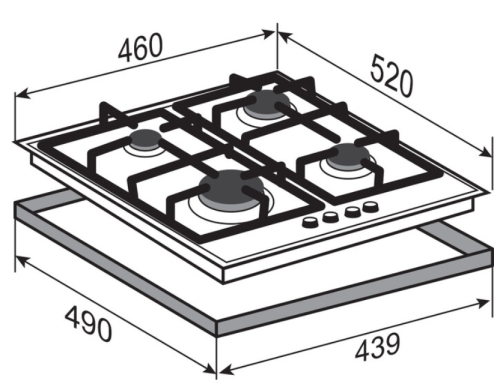 Газовая варочная панель Zigmund-Shtain (Зигмунд-Штайн) G 15.4 S