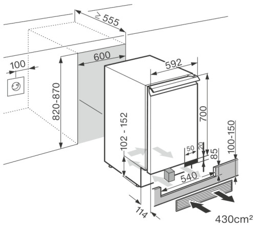 Встраиваемый винный шкаф Miele (Мили) KWT 6321 UG