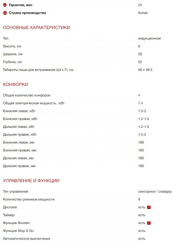 Индукционная варочная панель Kuppersberg (Купперсберг) ICS 627