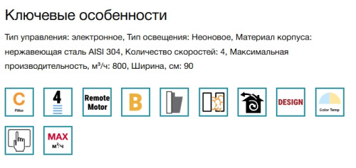 Вытяжка Falmec (Фалмек) Lumen 90 P.E. Inox