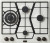 Газовая варочная панель Korting (Кёртинг) HG 6115 CTRI Газовая варочная панель Korting (Кёртинг) HG 6115 CTRI