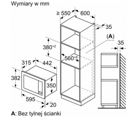 Встраиваемая микроволновая печь Bosch (Бош) BEL623MB3