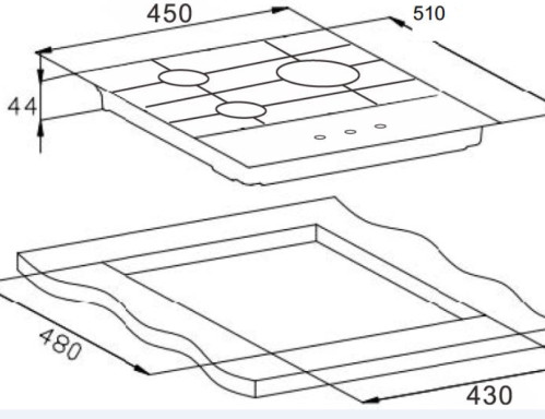 Газовая варочная панель Weissgauff (Вайсгауф) HGG 451 WGh Nano Glass
