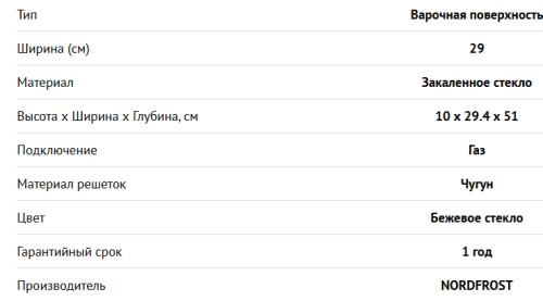Газовая варочная панель NORDFROST (Нордфрост) HM 3023 YR