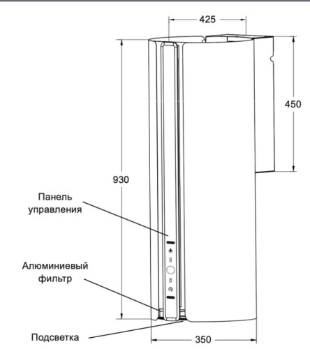 Вытяжка Lex (Лекс) TORO 350 GREEN