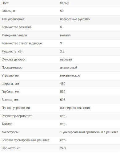 Электрический духовой шкаф Weissgauff (Вайсгауф) EOY 456 WM