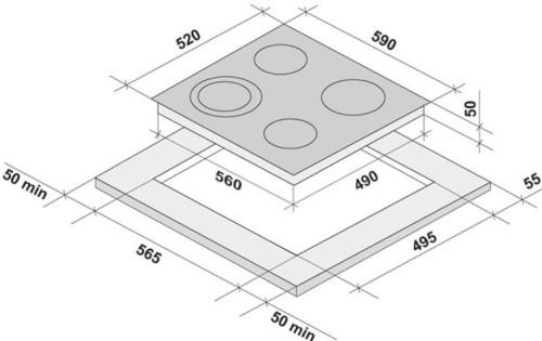 Электрическая варочная панель Krona (Крона) Orsa 60 wh