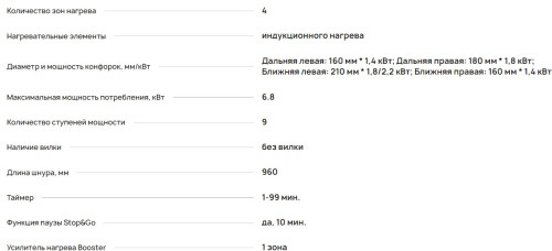 Индукционная варочная панель Krona (Крона) Storno 60 bl